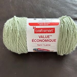 Craft smart yarn
Size 254 yds
Color sage 
NWT